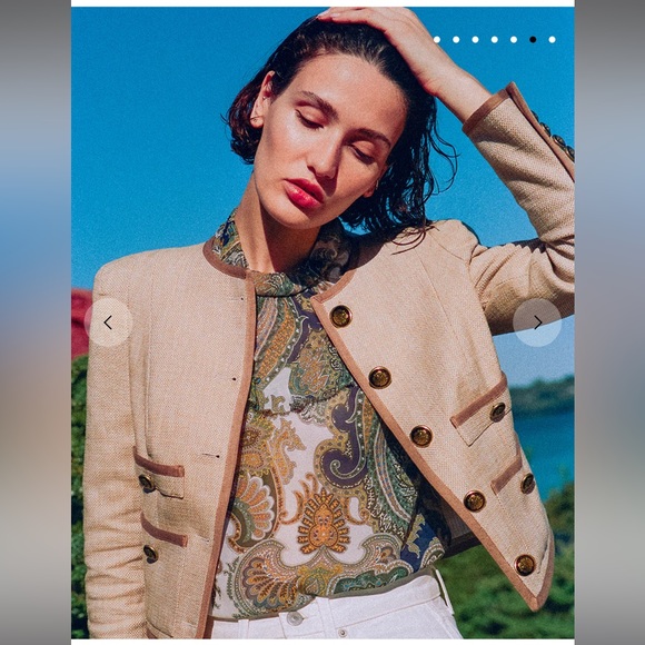 NWT VERONICA BEARD HOWELL BLOUSE ARMY MULTI - Picture 14 of 16